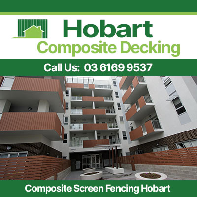 Composite screen fencing for multi-story apartment building balconies in Hobart