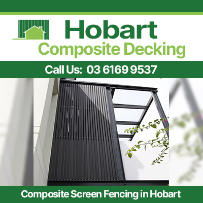 Low maintenance composite screen fencing for covered outdoor spaces in Hobart